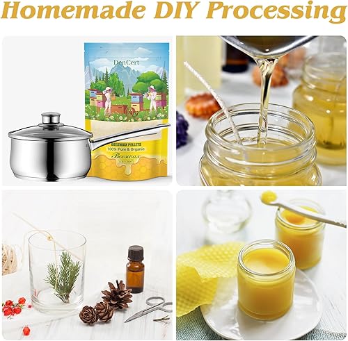 Miniatura 8 de Pellets de cera de abejas de 10 libras de cera de abeja cosmética triple filtrada para hacer velas, ideal para proyectos de bricolaje, cremas,