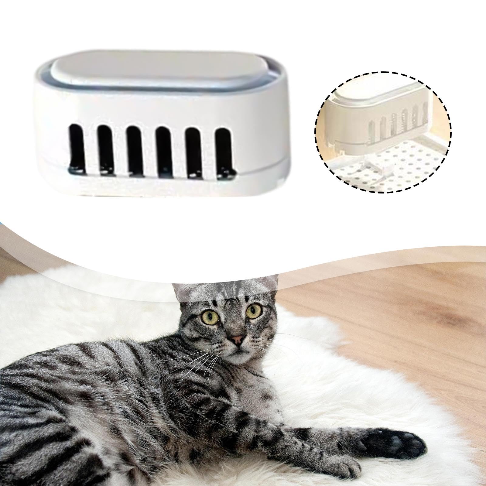 3 pièces Désodorisant pour Litière pour Chat, Éliminateur d'Odeurs pour Litière Chat, éliminateur D'odeurs pour bac à litière pour Chat Animaux de Compagnie Coussinets pour Animaux