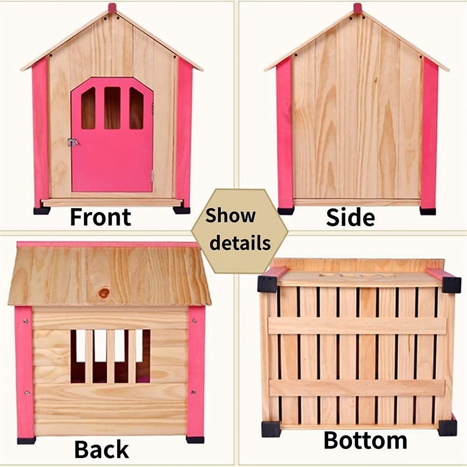 Dom dla psa Outdoor Pet House Pet House Cat House Hodowla Do użytku na zewnątrz Do użytku w pomieszczeniach Psy Kot Zamek Zdejmowany Łatwy do czyszczenia