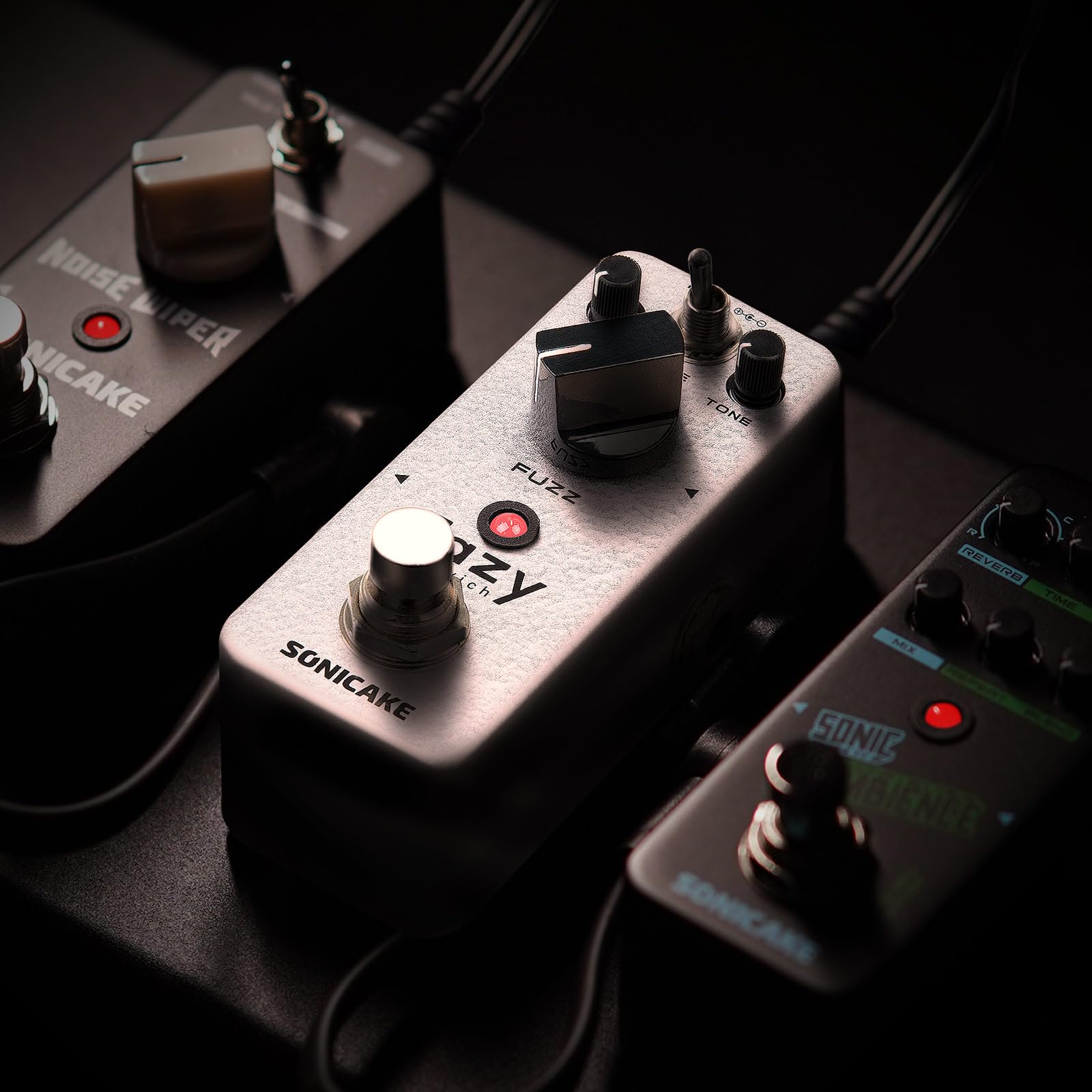 SONICAKE Fuzz klasyczny, analogowy efektów gitarowych z regulatorem tonu True Bypass Fazy Sandwich