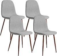 Vista 10 de CangLong Sillas modernas de terciopelo con patas de metal para sala de estar, dormitorio, restaurante, comedor, juego de 4, rosa