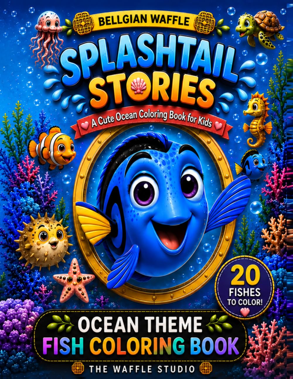 Splashtail Stories: A Cute Ocean Coloring Book for Kids