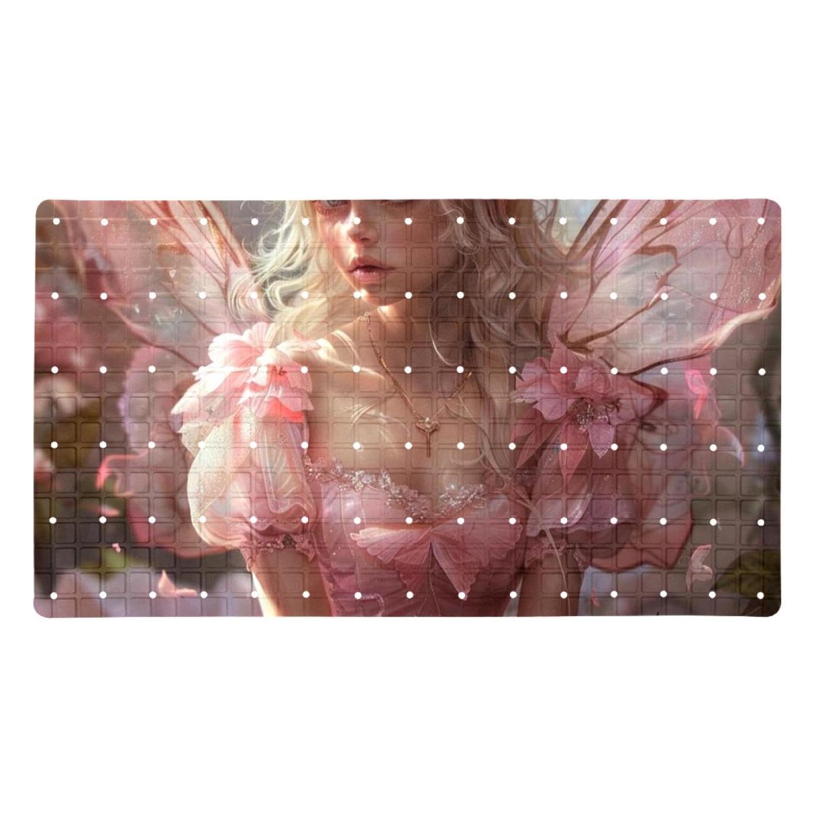Tapis de bain antidérapant pour éviter les chutes des enfants rose