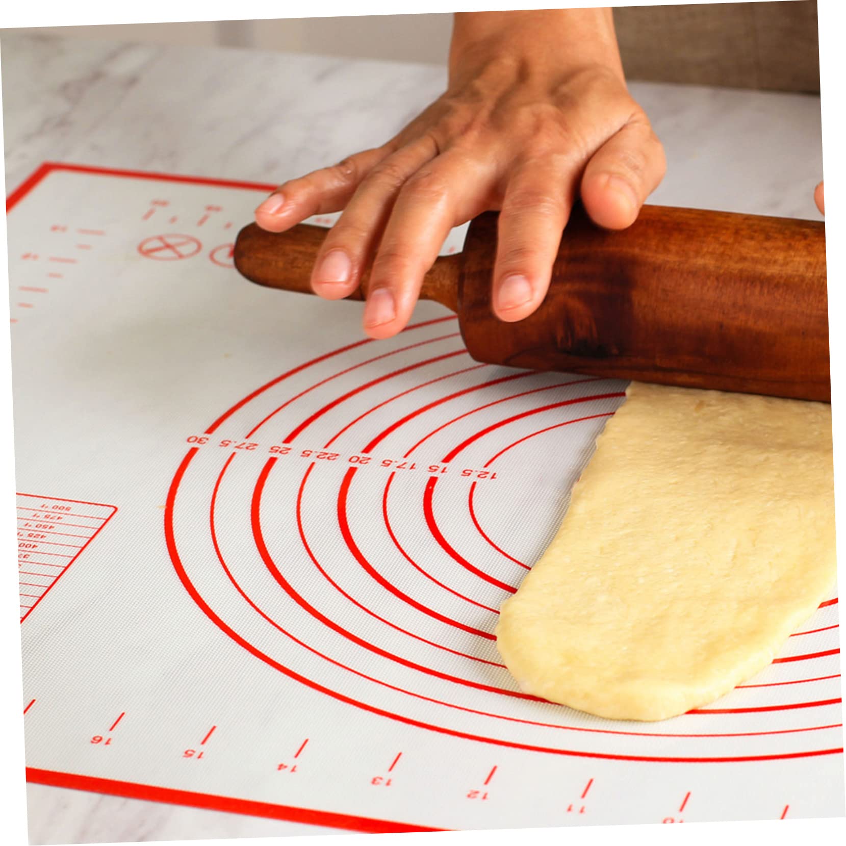 Alipis 6piezas Tapete De Silicona Antiadherente Para Hornear Mat De Pastelería Para Masa Para Cookies Pizza y Pan Resistente y Fácil De Limpiar