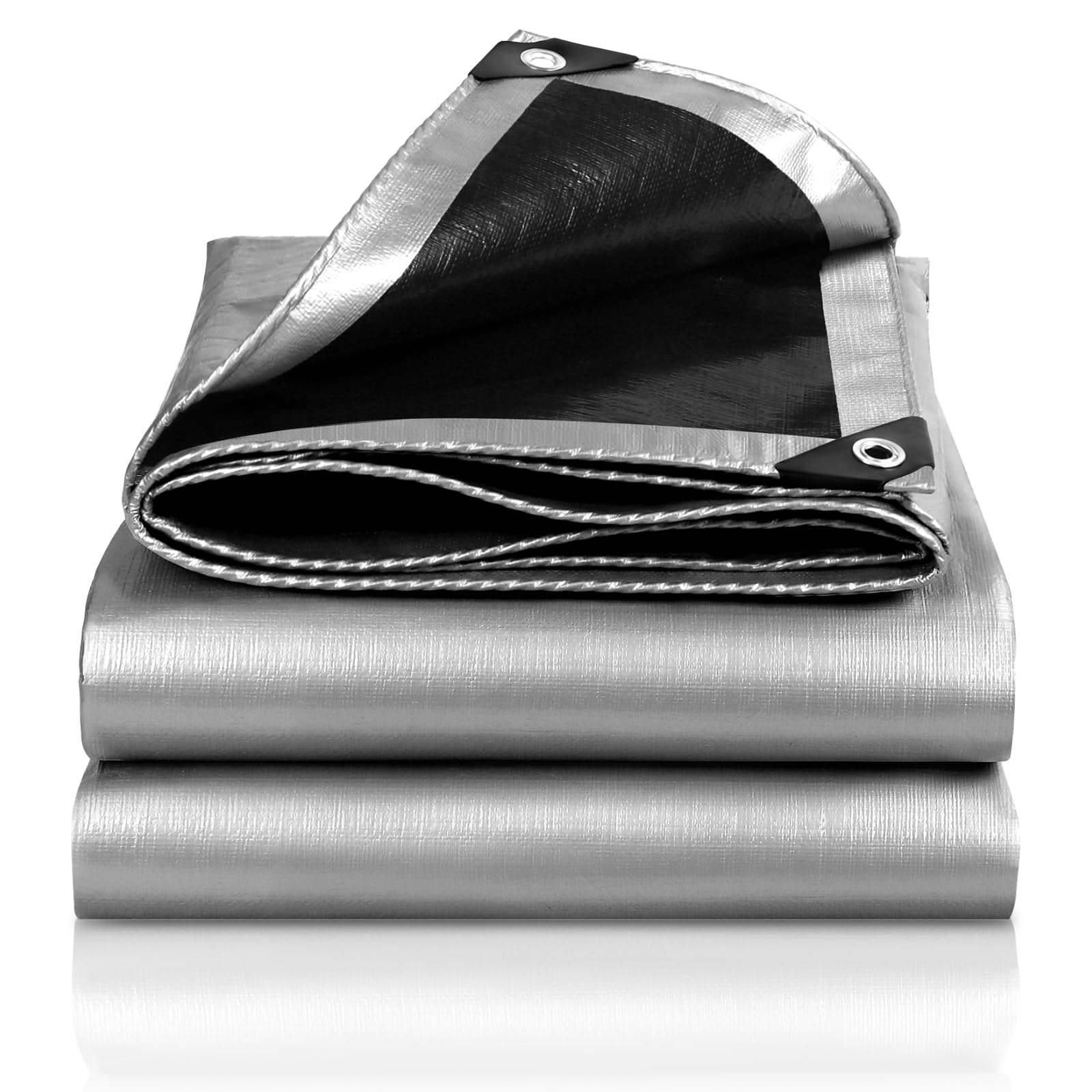 CAMPMAC Heavy Duty Tarp 6' x 12', 12 Mil Thick Waterproof Poly