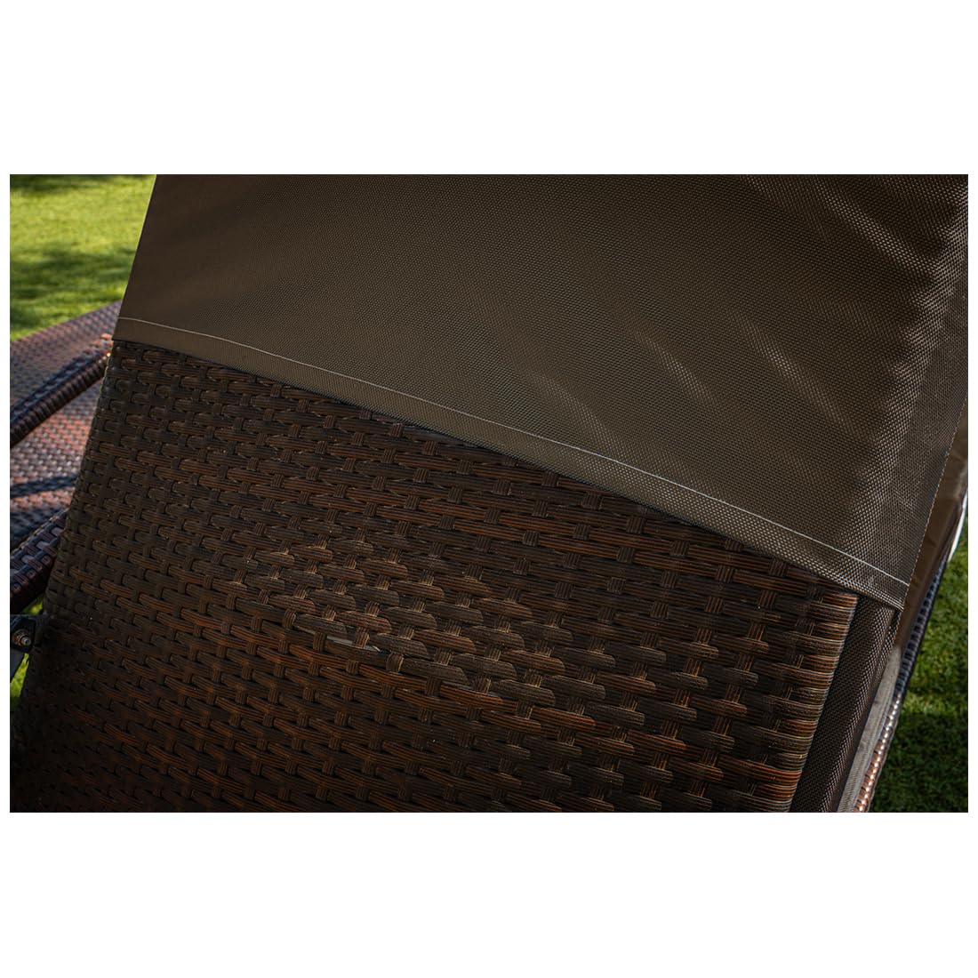 Acomoda Textil - Colchón Tumbona Impermeable. Cojín 180x60x6 cm, Desenfundable, Cómodo y Elegante. Ideal para Jardín, Playa, Piscina, Balcón y Terraza. (Marrón, 2)