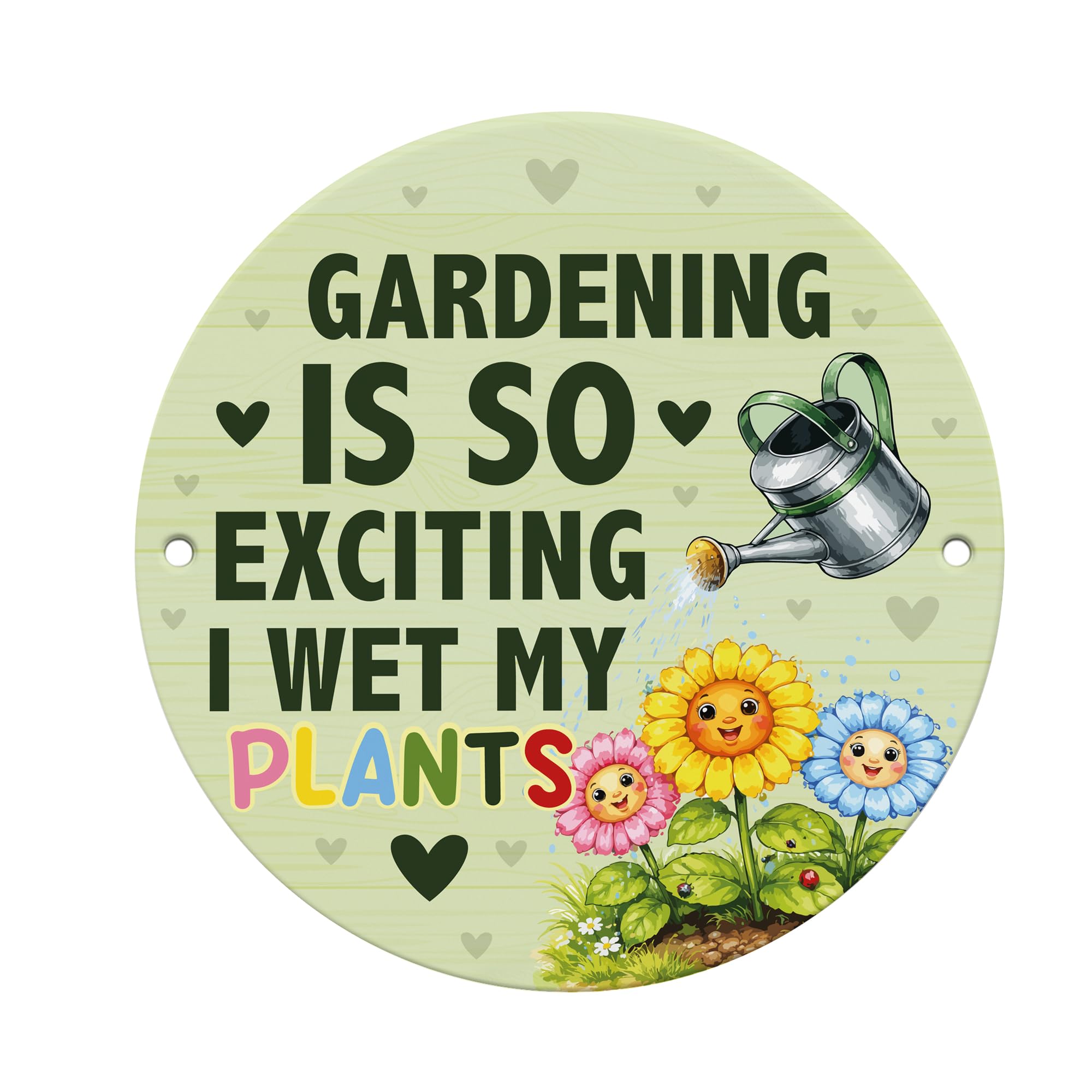 Red Ocean Funny Gardening Is So Exciting Acrylic Round Hanging Sign Garden Sign Funny Friendship Plaque Garden Plaque For Outside Shed Sign