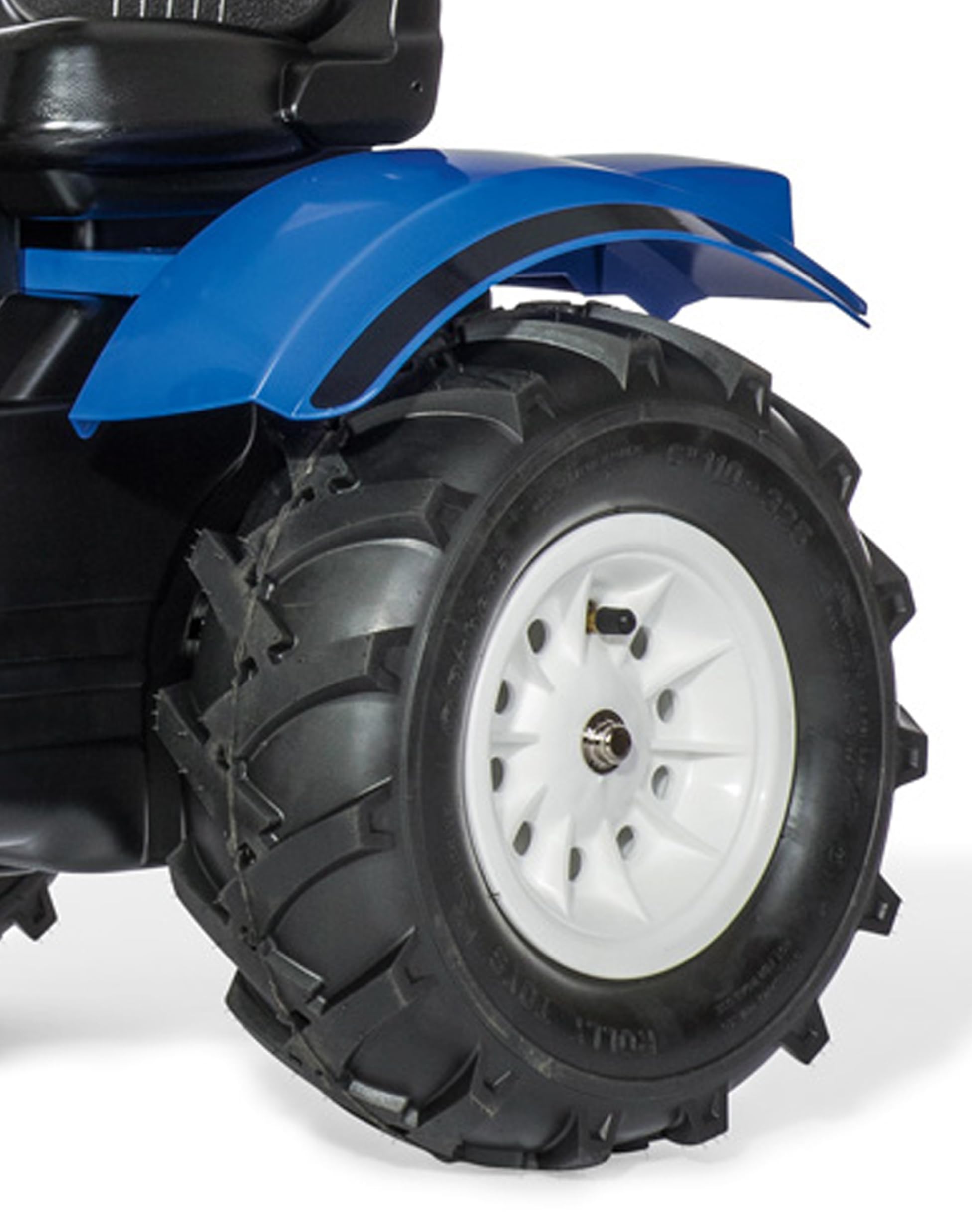 rollytoys New Holland Rolly Toys rollyTrac Trettraktor (für Kinder von 3-8 Jahre, Luftbereifung, Verstellbarer Sitz, Farbe blau/schwarz) 611270, 142 x 81 x 53 cm