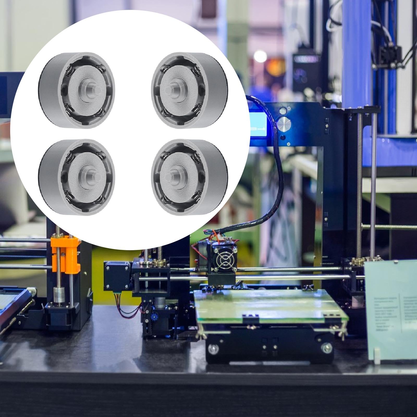 4 Pezzi di Piedini antivibrazione in Gomma per stampanti 3D, sostituiscono i tappetini di atterraggio, Facili da installare, Antiscivolo.