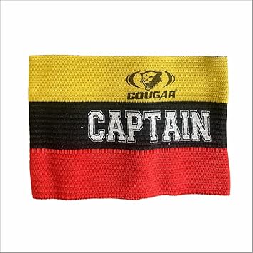 COUGAR Captain Armband for Football Soccer Training, Anti Drop Design for Adult & Youth, Multicolor| Set of 2 |