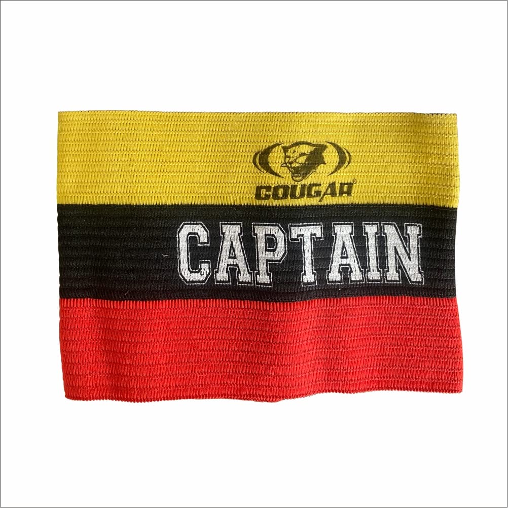 COUGAR Captain Armband for Football Soccer Training, Anti Drop Design for Adult & Youth, Multicolor| Set of 2 |