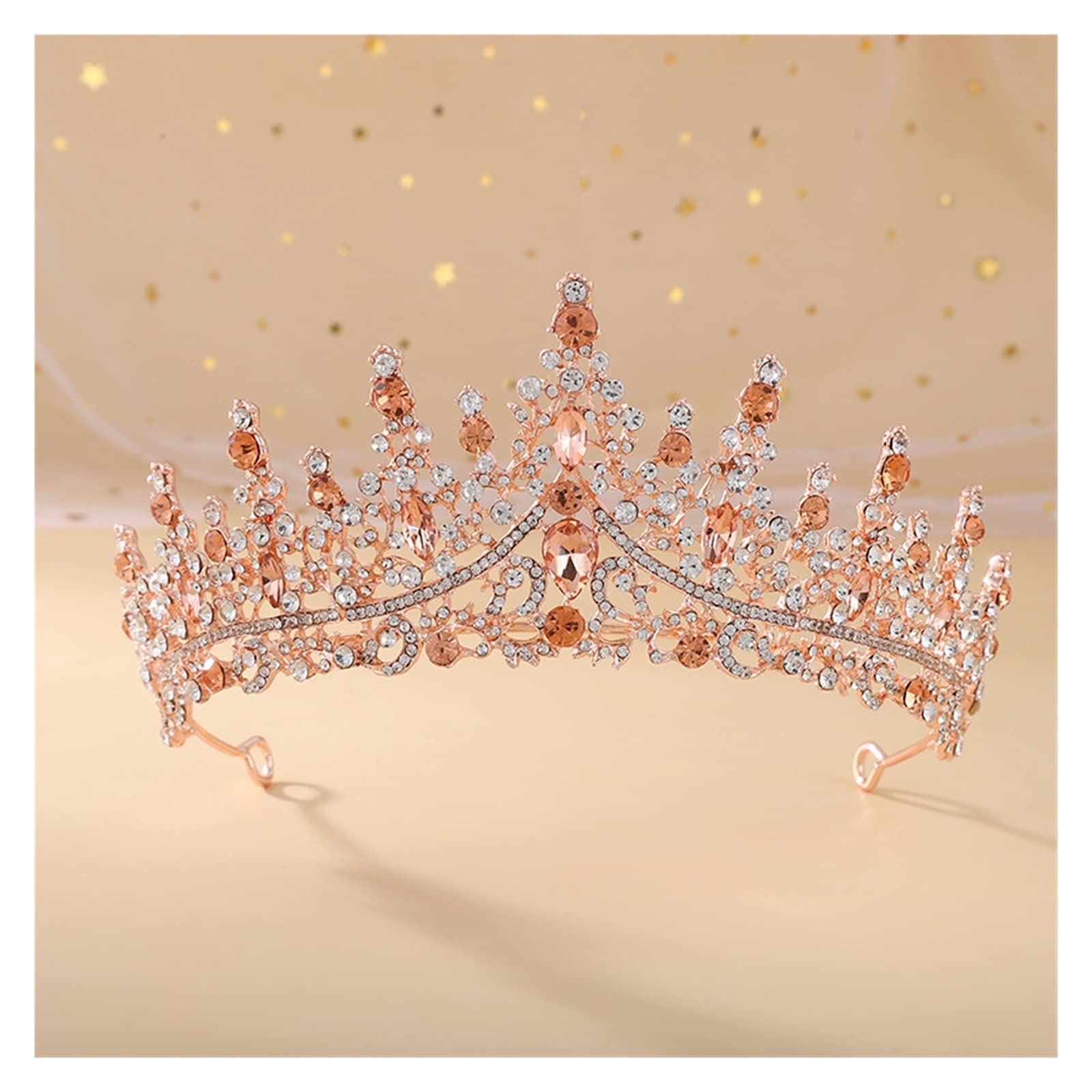 TRUSTTWO Diademi e corone da Sposa in Cristallo Barocco con Strass Pageant Prom Diadema Fascia Tiara Adatta for Le Donne Accessori for Capelli da Sposa Corona The New