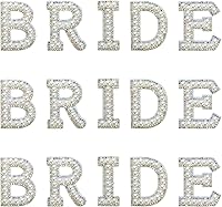 Vista 1 de 15 parches de perlas con purpurina para planchar con diamantes de imitación, para planchar y coser, parches de tela, apliques de letras de perla