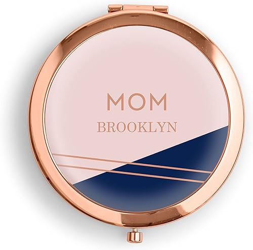 Miniatura 9 de WEDDINGSTAR Espejo compacto personalizado grabado personalizado, oro rosa, corazón dulce