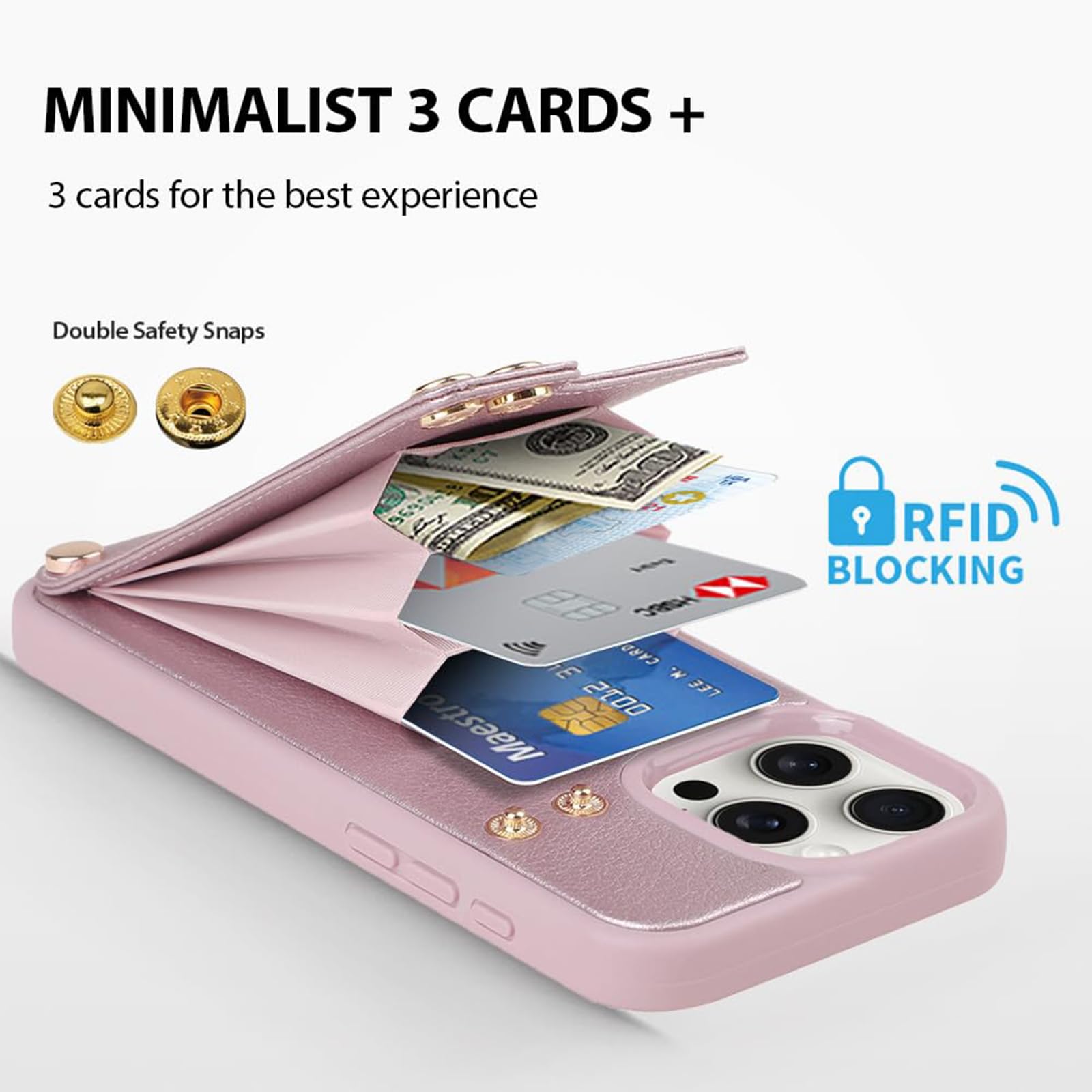 Hongxinyu Étui portefeuille pour iPhone 16 Pro Max compatible avec