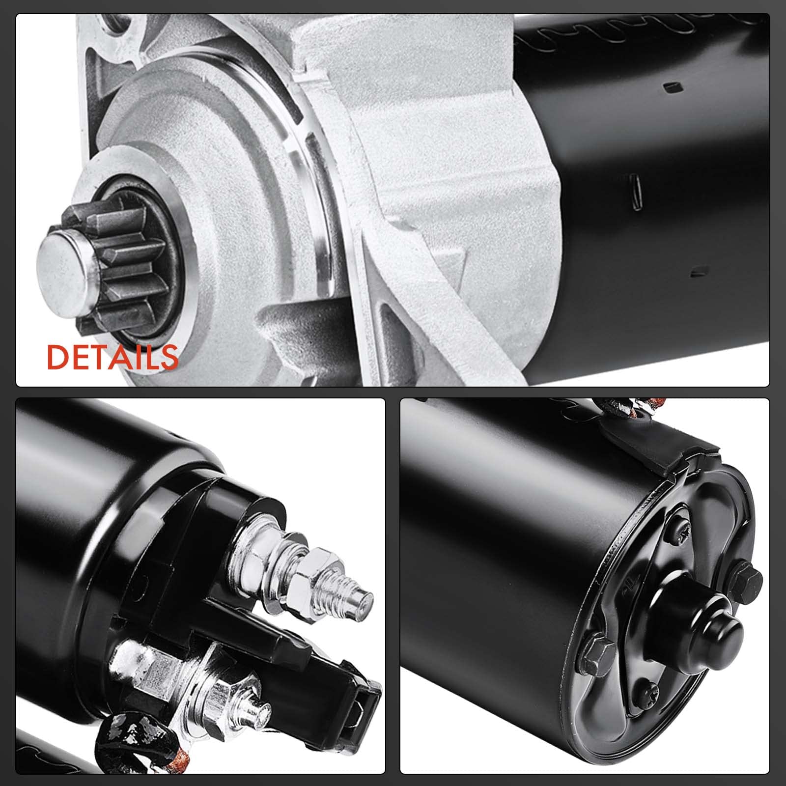 Frankberg Anlasser Starter Anlasser Auto 1,1 KW/12 V/9 Zähnezahl Kompatibel mit Golf IV 1J1 1.4L Golf IV 1J1 1.6L A3 8L1 1.6L Replace# 17781,020911023F