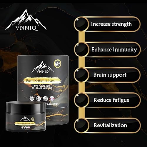 Miniatura 3 de Suplemento energético orgánico de Shilajit para hombres Resina Shilajit pura evoca la vitalidad primordial para tu esposo - 80% de ácido fúlvico