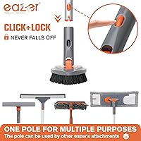 Vista 6 de Eazer Cepillo de limpieza de tina de mango largo 4 en 1 - Cepillo de limpieza de baño versátil con limpiador de ducha - Cepillo limpiador de ducha