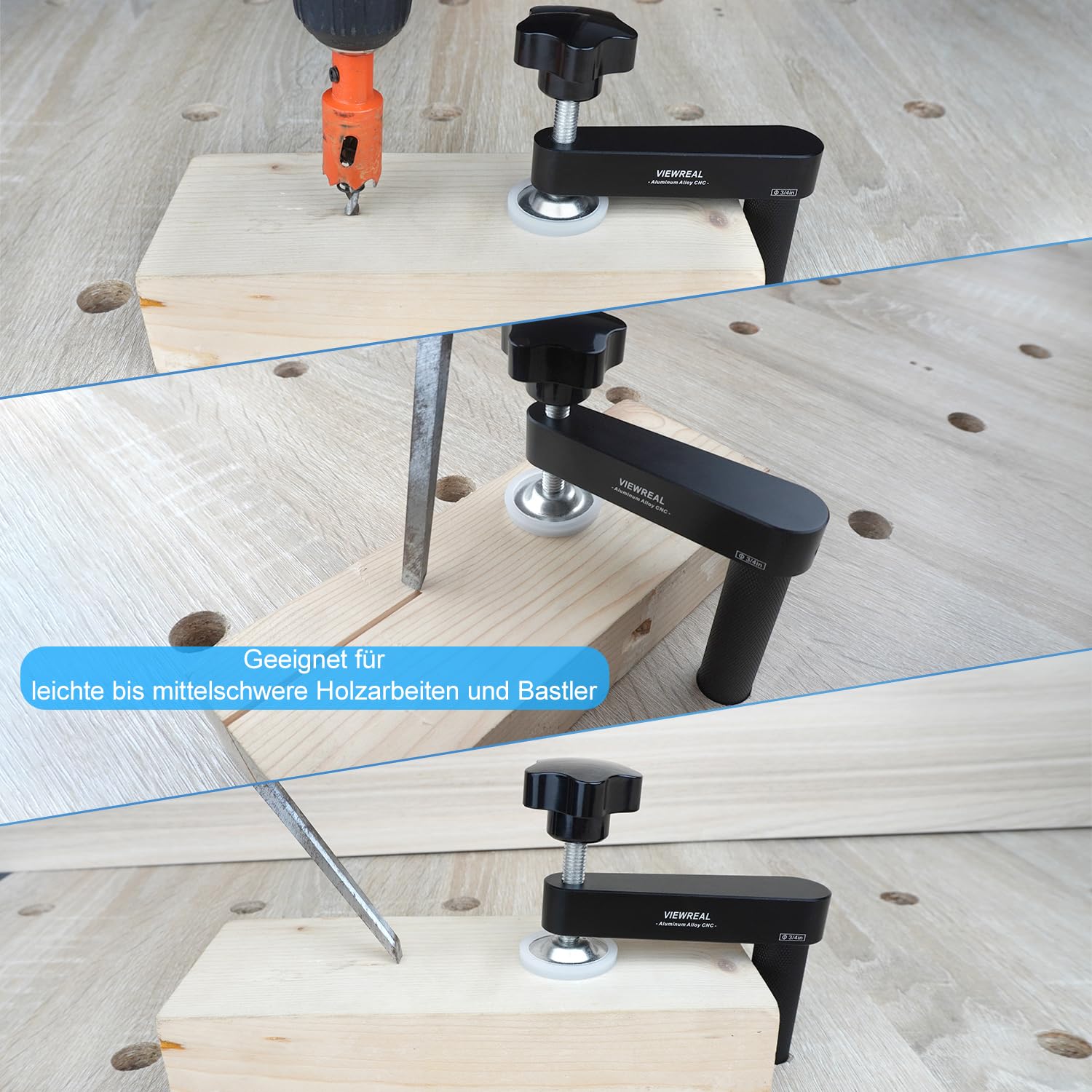 2 Stück Erweitert Niederhalter 20mm bankhaken für Holzbearbeitung Werkbank, Niederhalter Werkbank Verstellbare Aluminiumlegierung