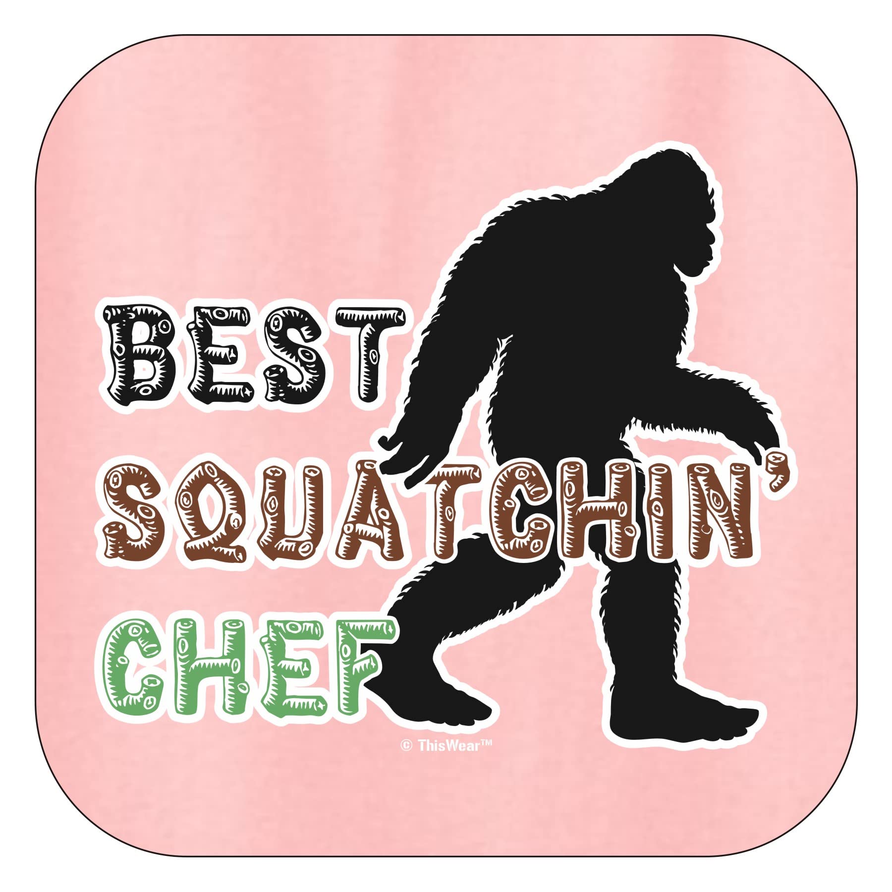 Chef Themed Gifts for Women Best Squatchin Chef Ladies Short Sleeve T-Shirt X-Large Light Pink
