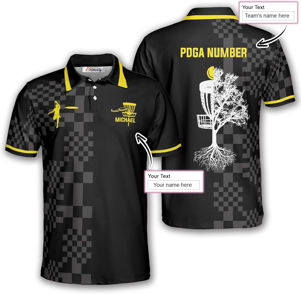 Amazon.com: PRIMESTY Disc Golf Polo Shirts for Men, Custom Name Amazon.com: PRIMESTY Disc Golf Polo Shirts for Men, Custom Name
