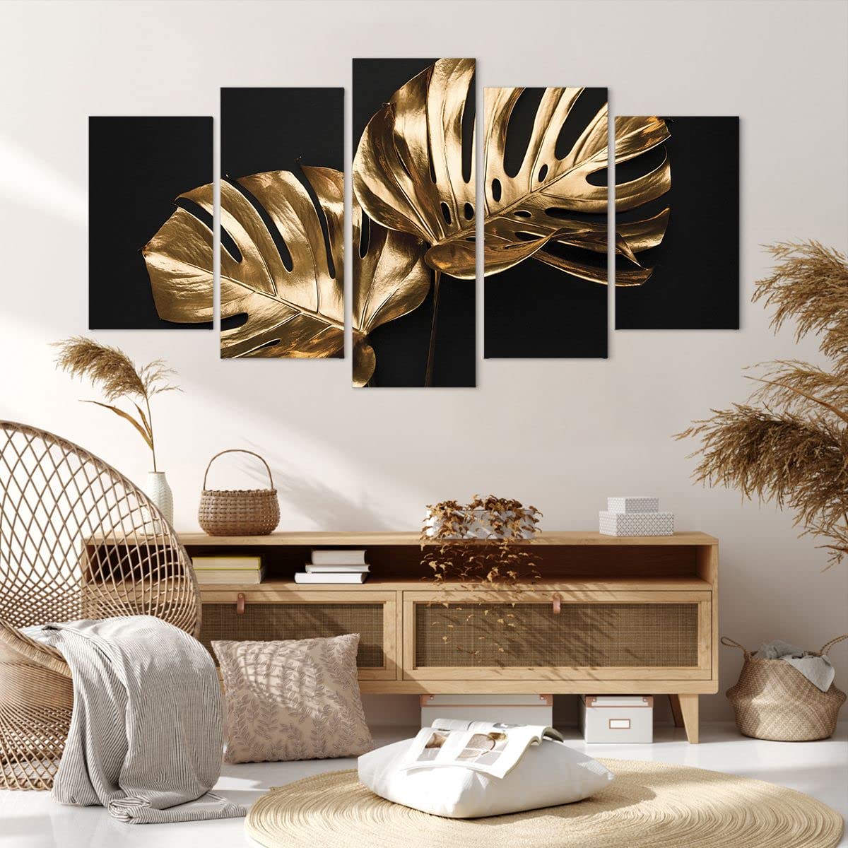 Moderne Impression sur Toile Horloge montre mécanisme laiton Image Tableau Decoration Murale 100x60cm Décoration Salon Chambre Triptyque 5 parties Tableaux Decoratifs Muraux Art Wall EG100x60-1519