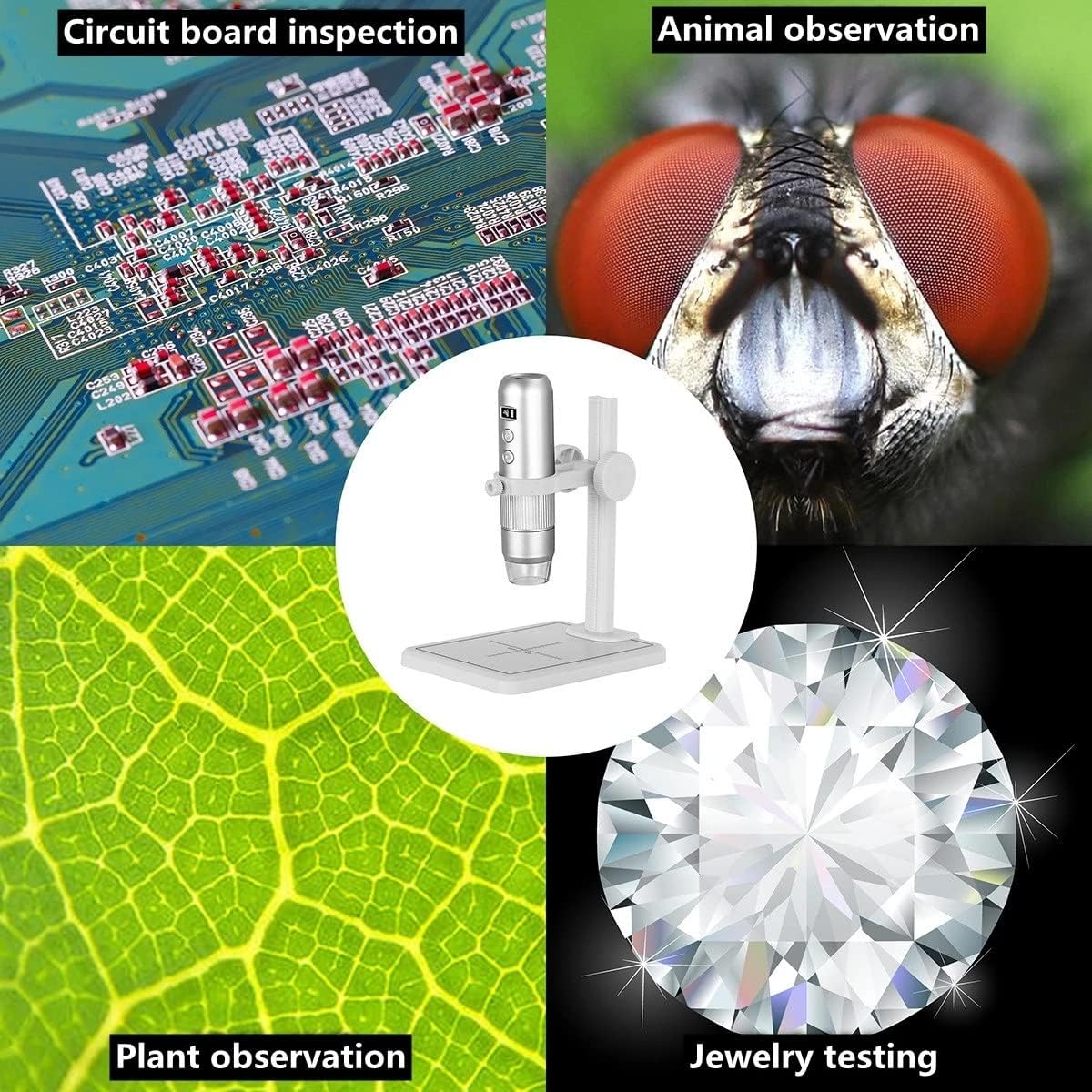 1000X Digital Microscope Connection Portable Electron LED Magnifying Glass Welding Mobile Phone Repair