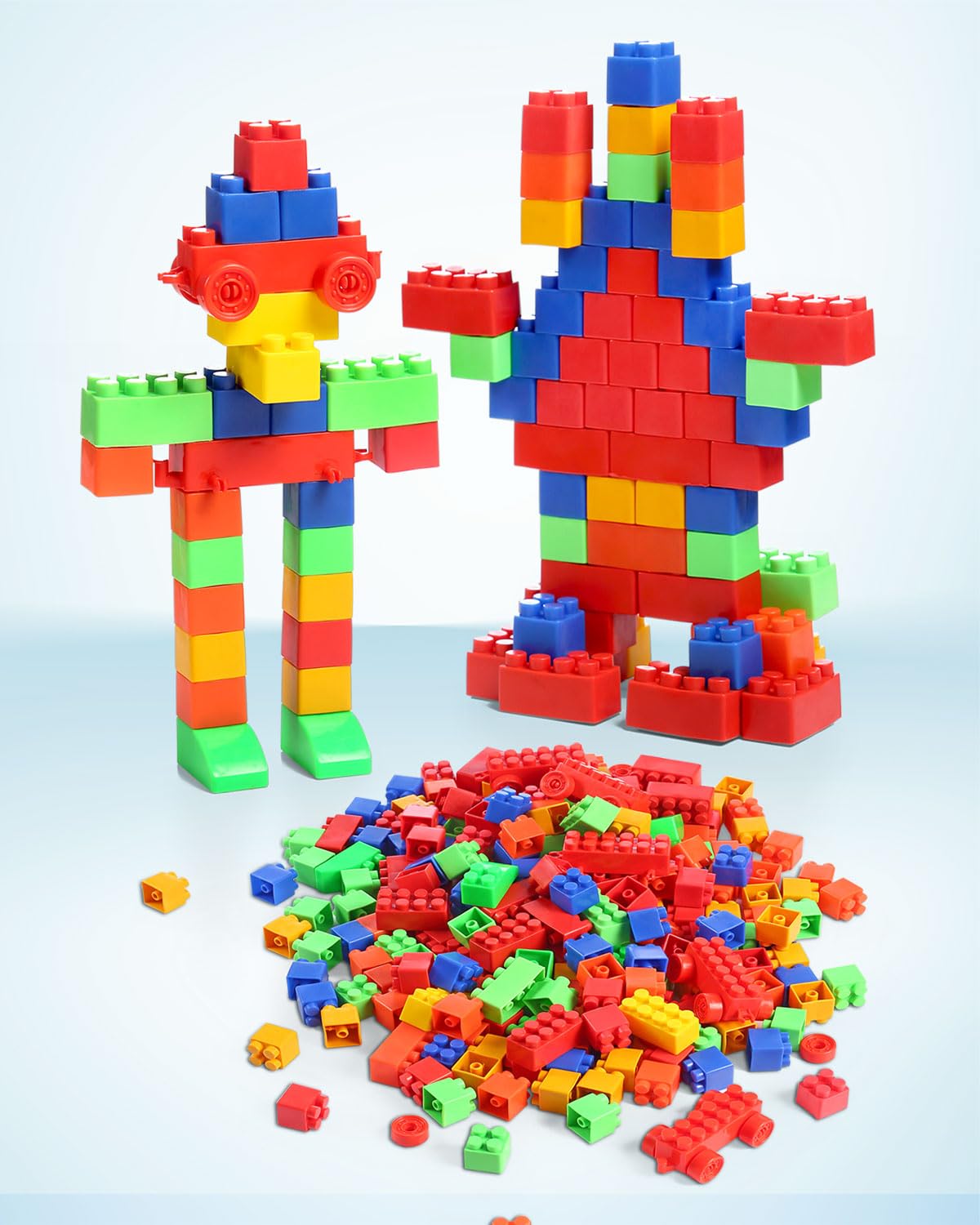 Play Nation 250 Pcs Premium Mega Building Blocks for Kids | Construction Block Set for Boys/Girls |Smart Activity Toy with Smooth Edges for Children| Fun Educational Toys for 1+ Year Old|BIS Certified