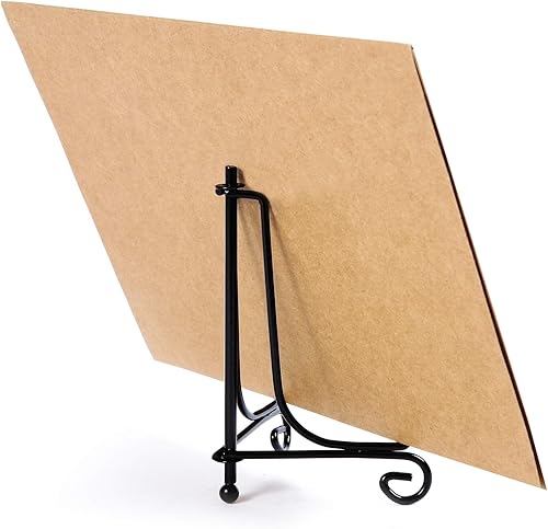 Miniatura 6 de Juvale Paquete de 4 soportes de exhibición de caballete de hierro, caballete decorativo de 5 pulgadas para mesa, platos, imágenes, pinturas,