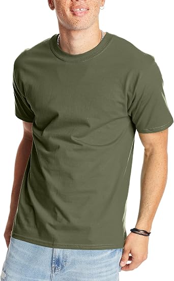 Hanes Mens Beefy-t T-Shirt, Heavyweight Cotton Tee, 1 Or 2 Pack, Big & Tall