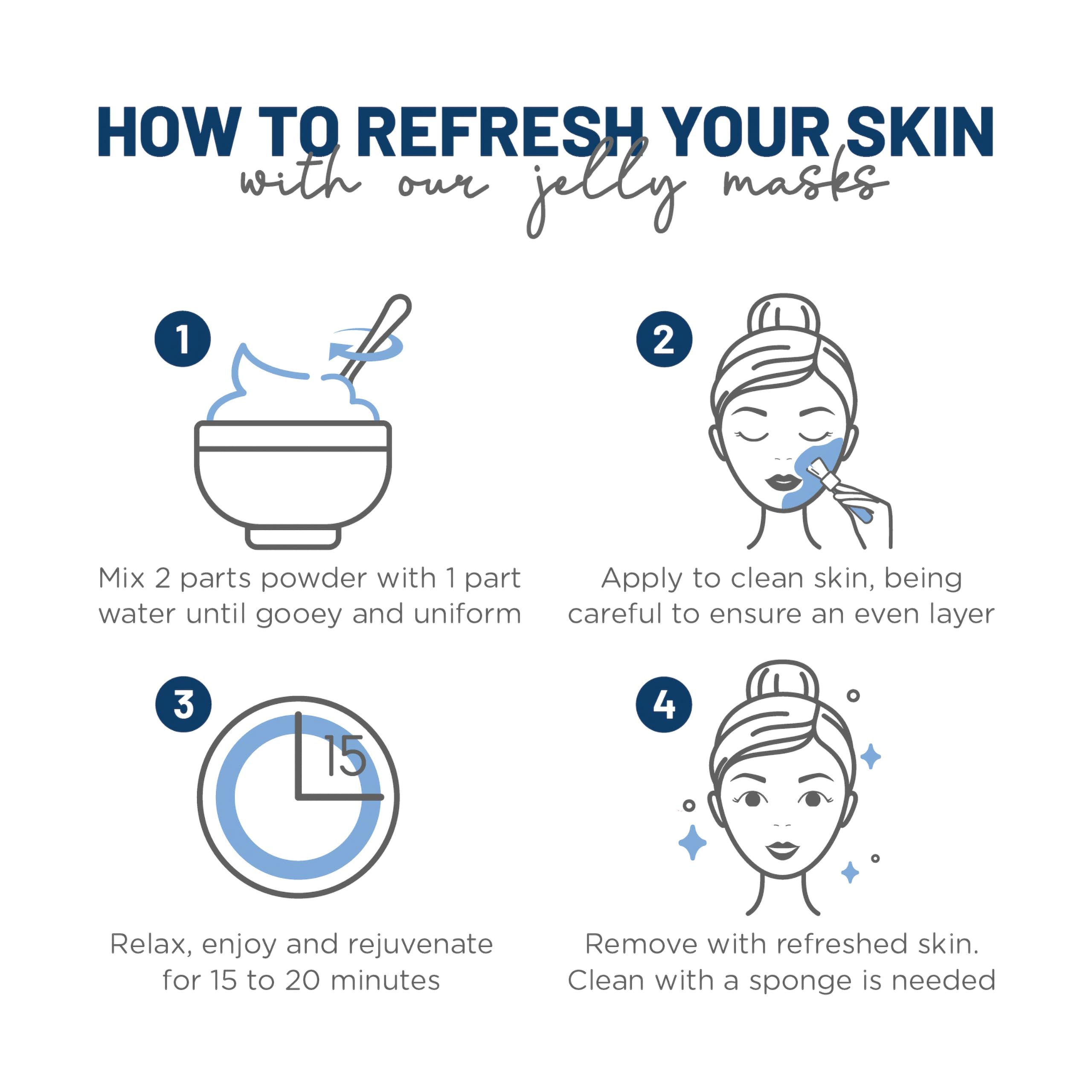 BRÜUN – Peel-Off-Jelly-Maske, Premium-Qualität, modellierendes Blueberry Burst Jar-Maskenpulver für Gesichtsmaske, ideal für Kosmetikerinnen, Spa-Hautpflege, Hydro-Gesichtsmaske