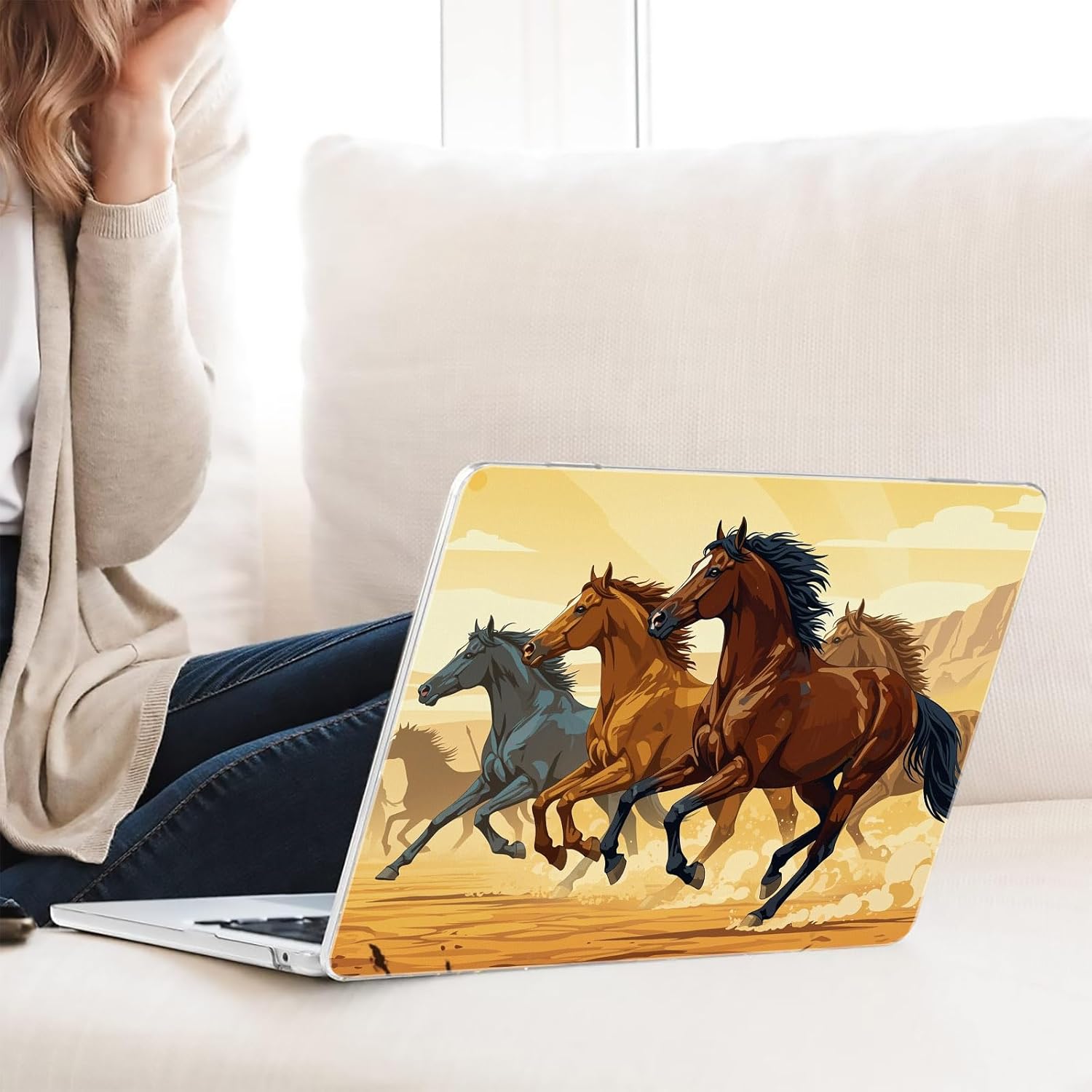 Compatible with MacBook Neo 13-inch, Hard Shell Case with Keyboard Cover and Screen Protector (A3404 A18 Pro chip, 2026 Release) - Horse MC21925
