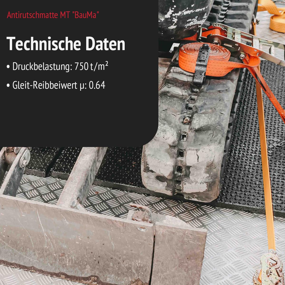 Antirutschmatte für Lkws 5000x250x3 mm