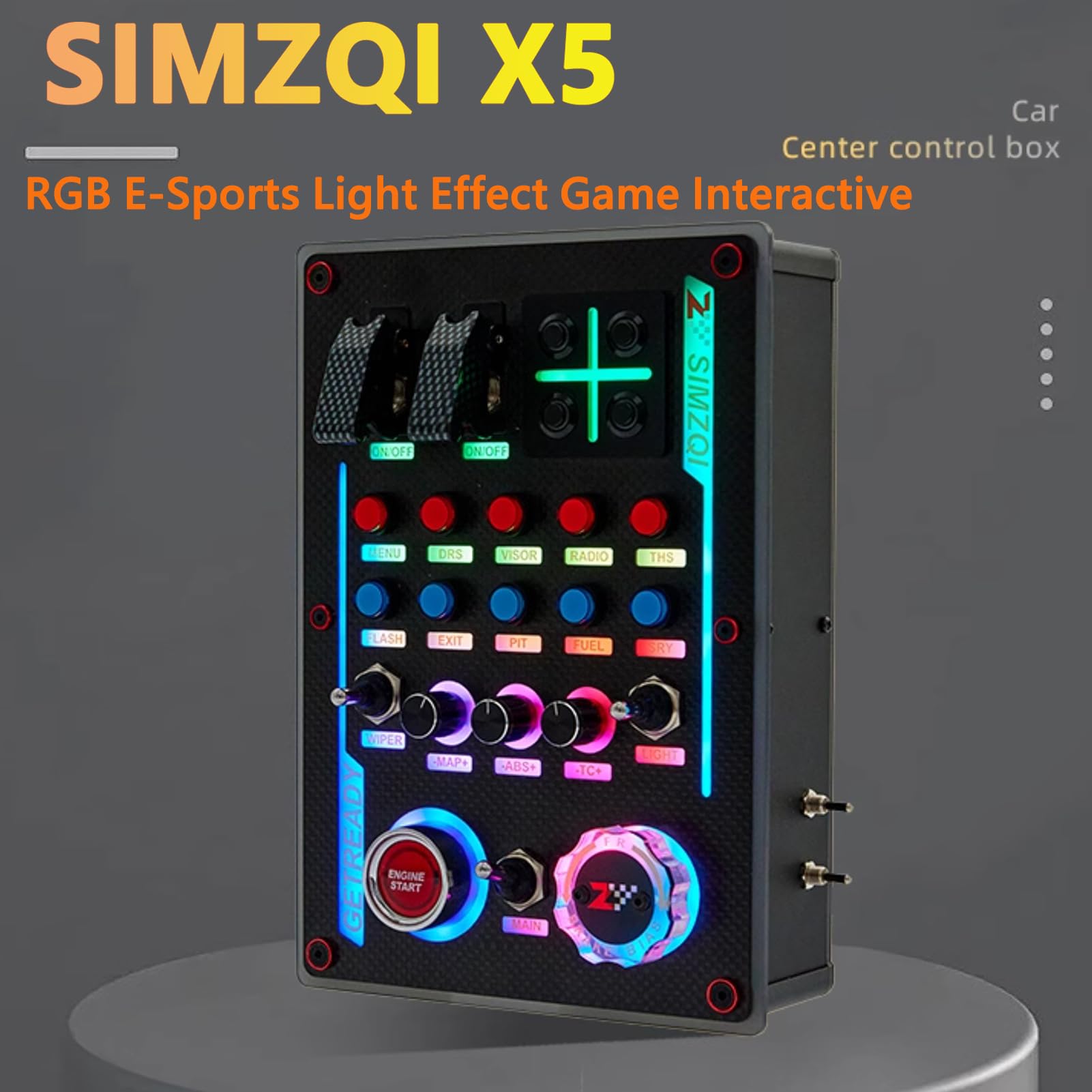 Multifunktionale Sim Control Button Box für Fanatec Thrustmaster/Simagic/Logitech G920 G923 G29/Fanatec A10/; PC USB Simuliert Rennwagen Zentrale Steuerbox Sim Hub für Truck ATS & ETS2 Hub Instrumen
