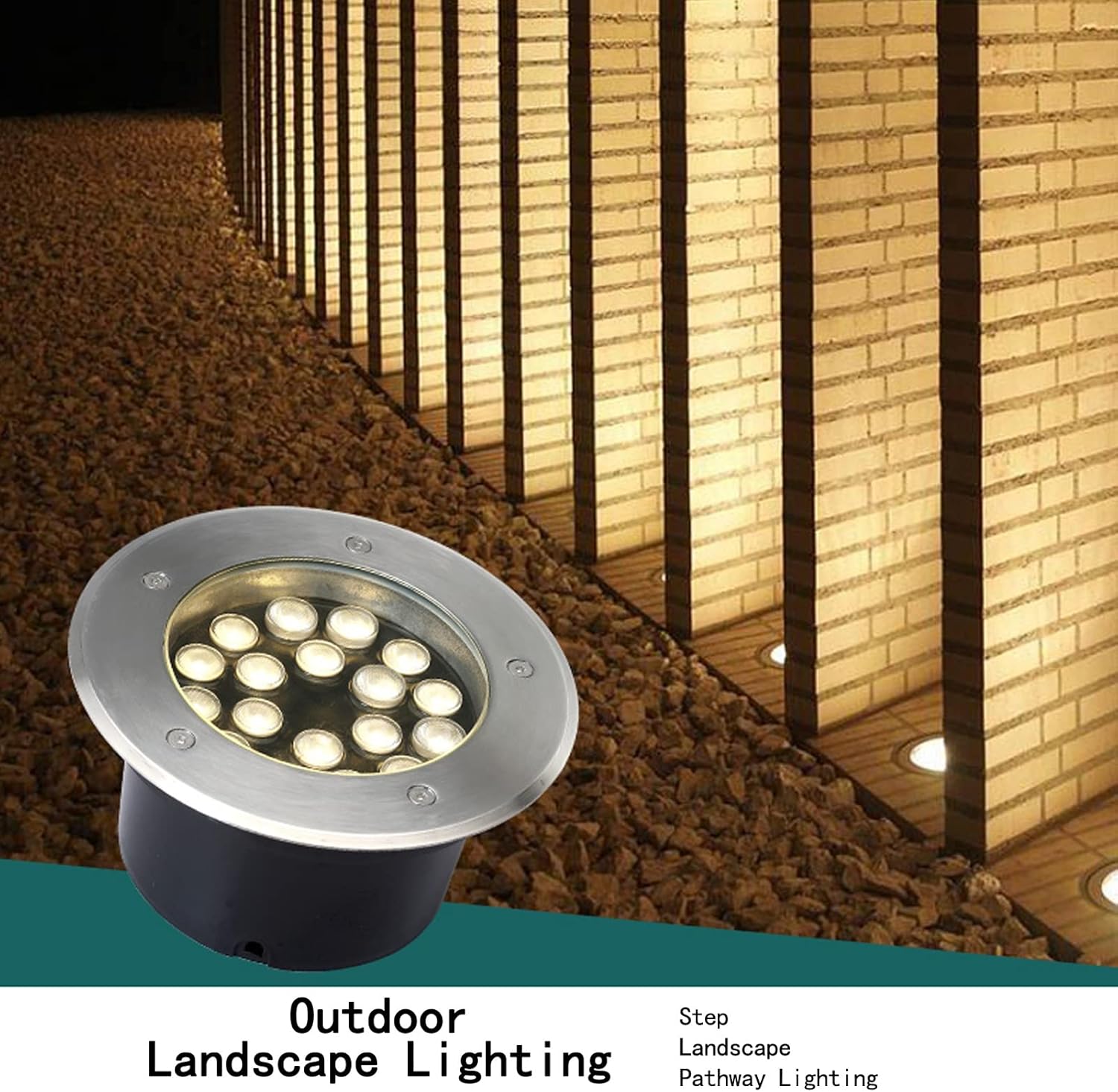 Recessed LED Underground Light Buried Light Anti-Rust Aluminum IP67 Waterproof Outdoor Floor Lamp for Walkway Patio Hotel