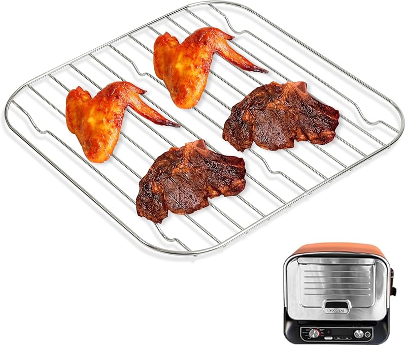 Smoke/Roast Rack for Ninja Woodfire OO101/OO100 Pizza Oven Accessories, SS | 304 Stainless Steel Elevated Roasting Rack for Ninja OO100 Series OO101 8 in 1 Outdoor Pizza Oven, Better Airflow, Crispier