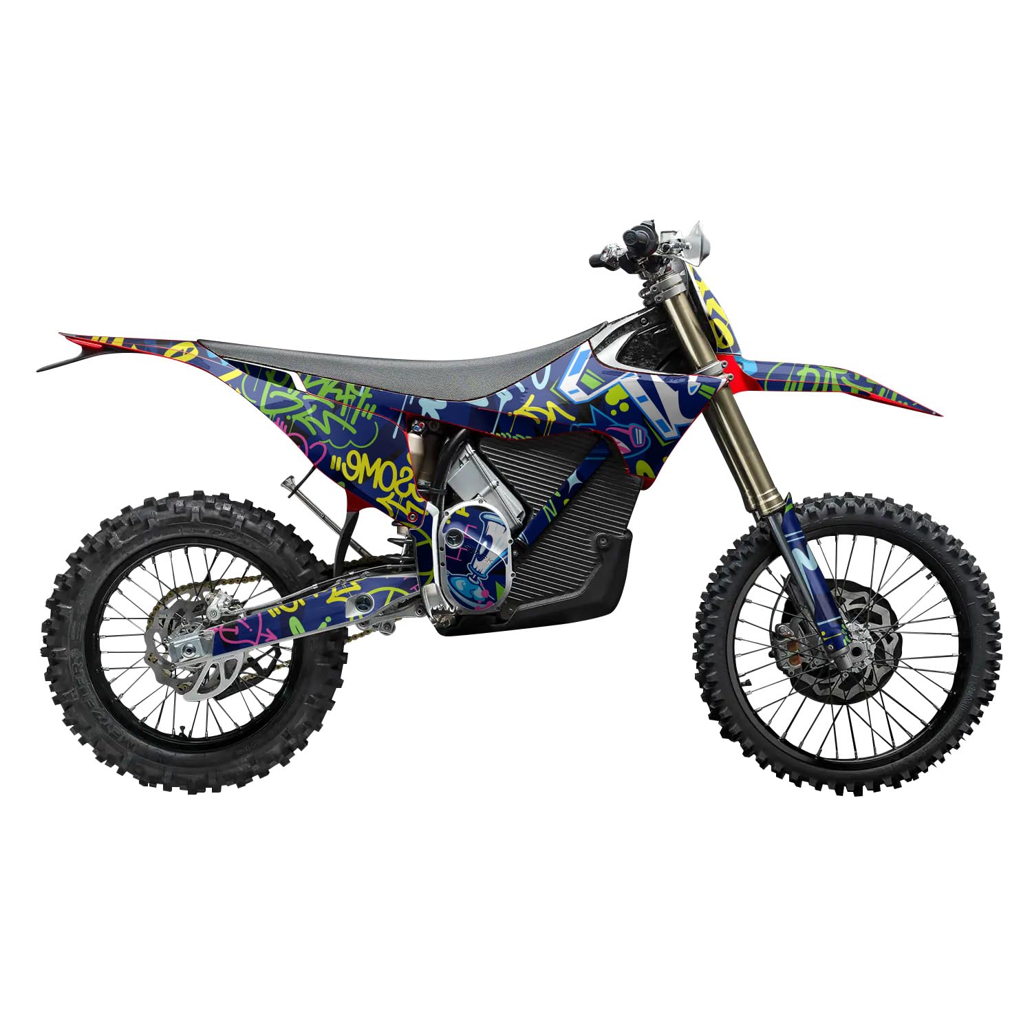 Stark Varg MX 2023-2025 Graphics Kit Wrap - Neon Tags - Varg MX Skin - Premium 3M Vinyl Protective Wrap Decal Cover - Easy to Apply | Crafted in The USA by MightySkins