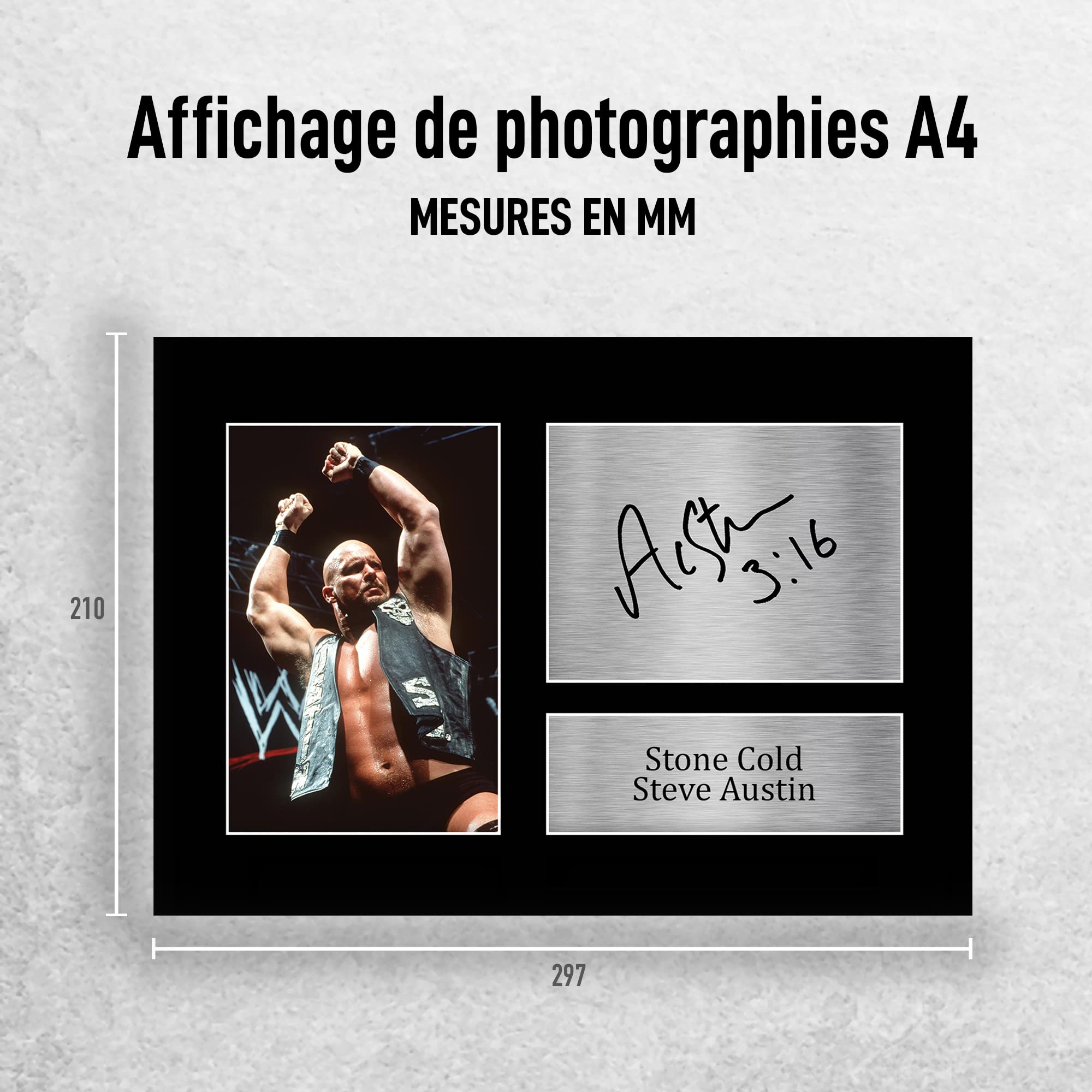 HWC Trading A4 Vince McMahon Cadeaux Imprimés Photo Autographe Signée pour les Fans de lutte - A4