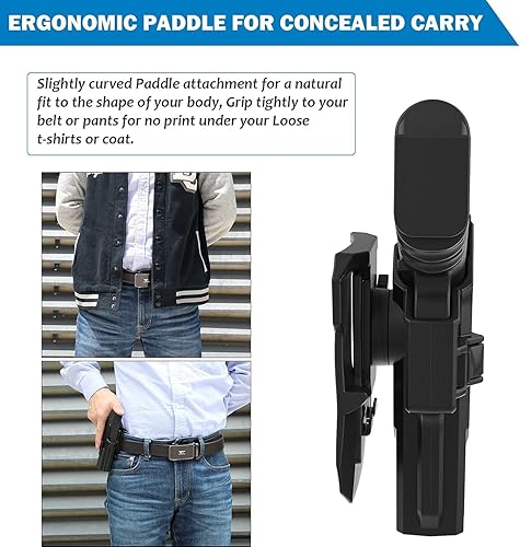 Miniatura 10 de OWB Funda para Sig P320 Compact 0.354 in.40 - 360 Cinturón Molle ajustable para Sig Sauer P320 X Carry  M18  X Compact  P320 RX - Cintura exterior