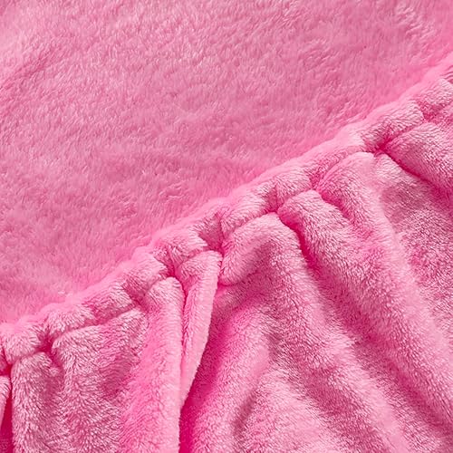 Miniatura 6 de Sábana bajera de terciopelo tamaño matrimonial, sábana bajera de franela de felpa ultrasuave y mullida con bolsillo profundo de 15 pulgadas, color