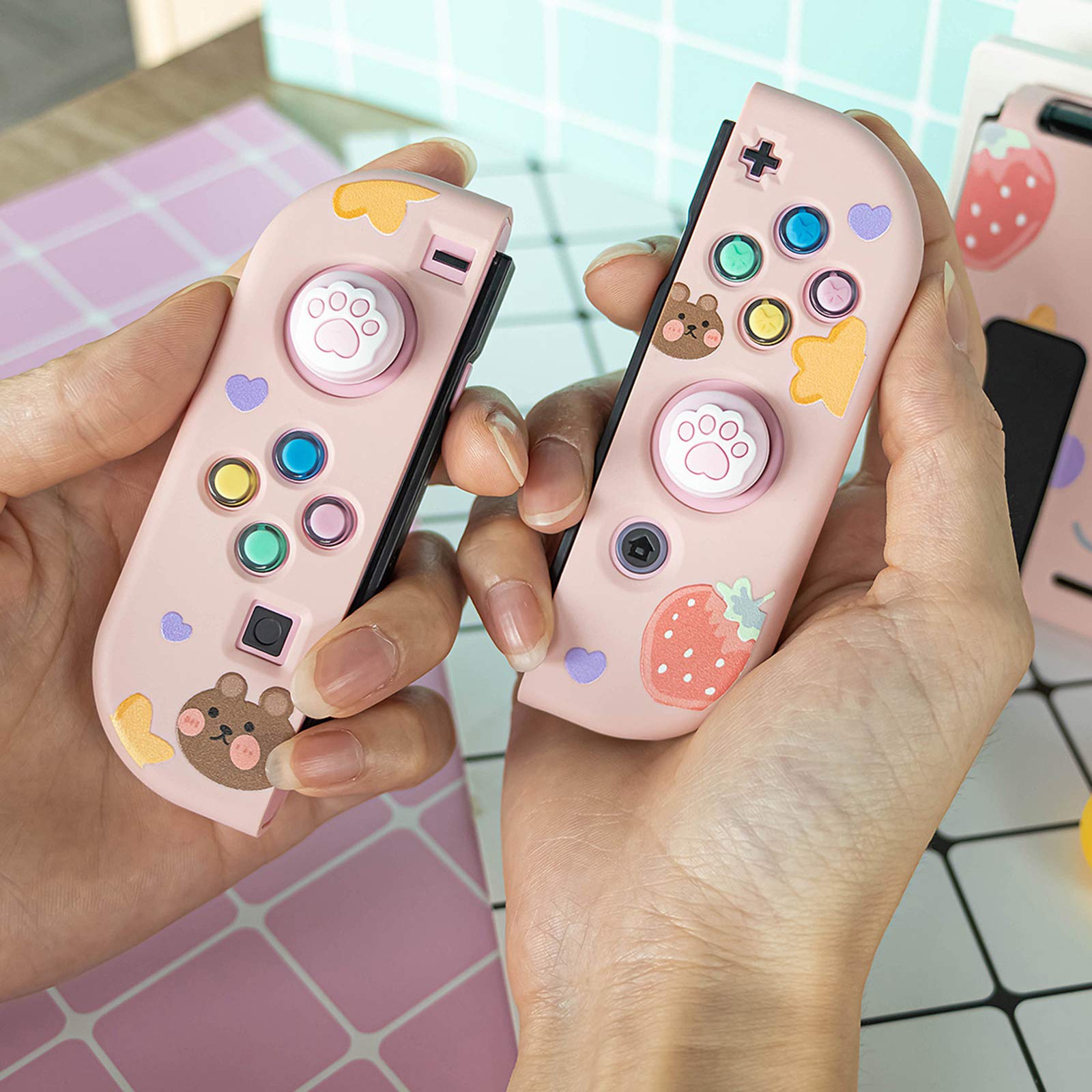 ん*べ様 NintendoSwitch本体Joy-Con .カバー.リモコン、S Amazon.co.jp: 【Nintendo Switch 対応】Joy-Conシリコンカバー（左右