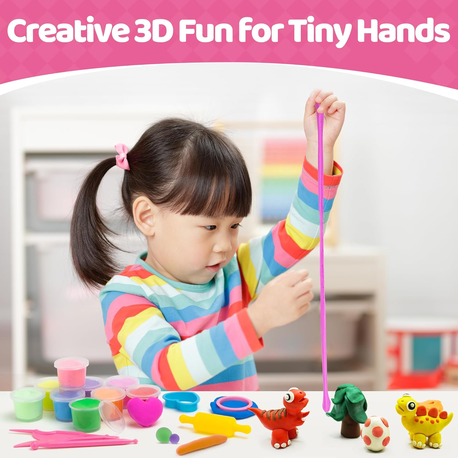 56 Pack Butter Slime Kit for Girls and Boys Ages 3-12, Non Sticky Kids Slime Kits 3-12, Small Slime Party Favors with Charms, Cutters, and 4 Creative Playing Modes