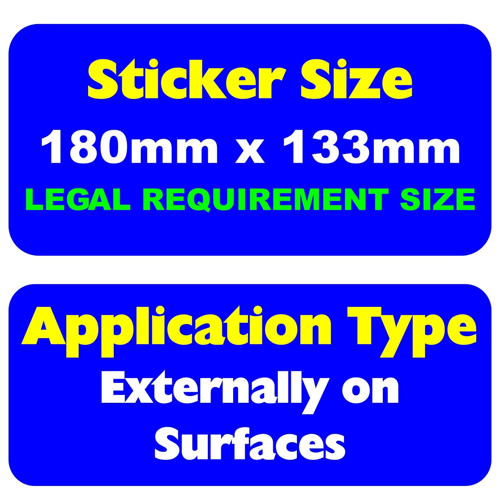 Adesivo Vinile Ovale UK Bianco E Nero Requisito Legale Quando Si - Foto 4