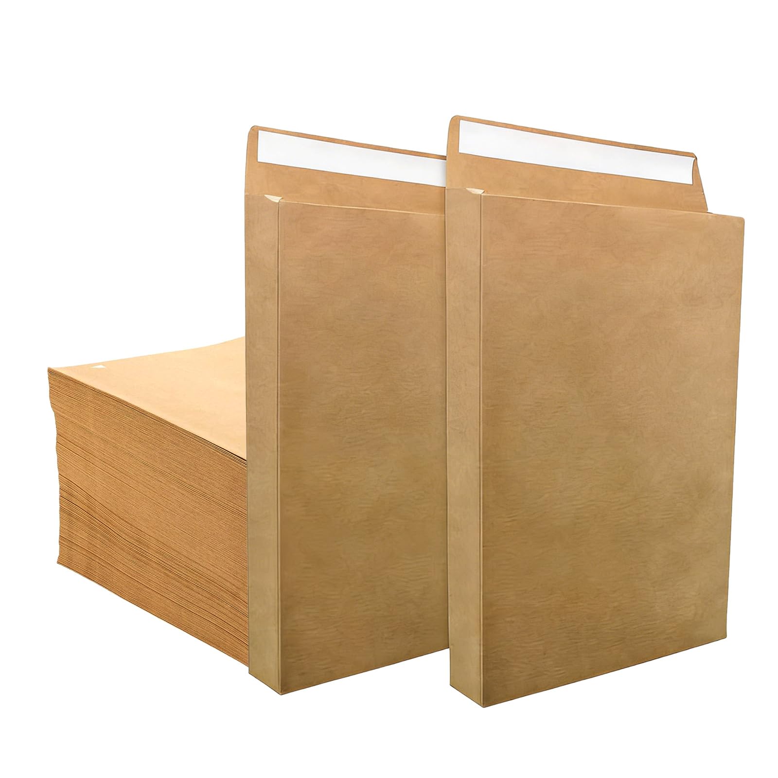 50 Pack C4 Envelopes Peel and Seal, Large A4 Envelope 180gsm Brown Gusset Envelope, 40mm Expanding Kraft Envelope for Office, Business, Personal