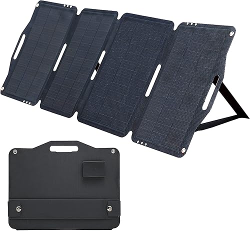 LiuTaoWMX Panel solar portátil de 70 W, cargador solar plegable para estación de energía, puertos USB QC3.0, tipo C, DC5521 para camping, furgoneta,