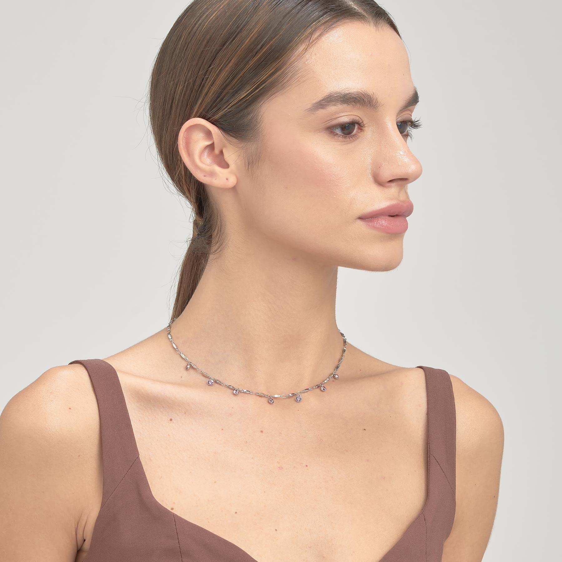 Brosway Collana Donna, Collana in Acciaio e Cristalli | Collezione Symphonia - BYM140