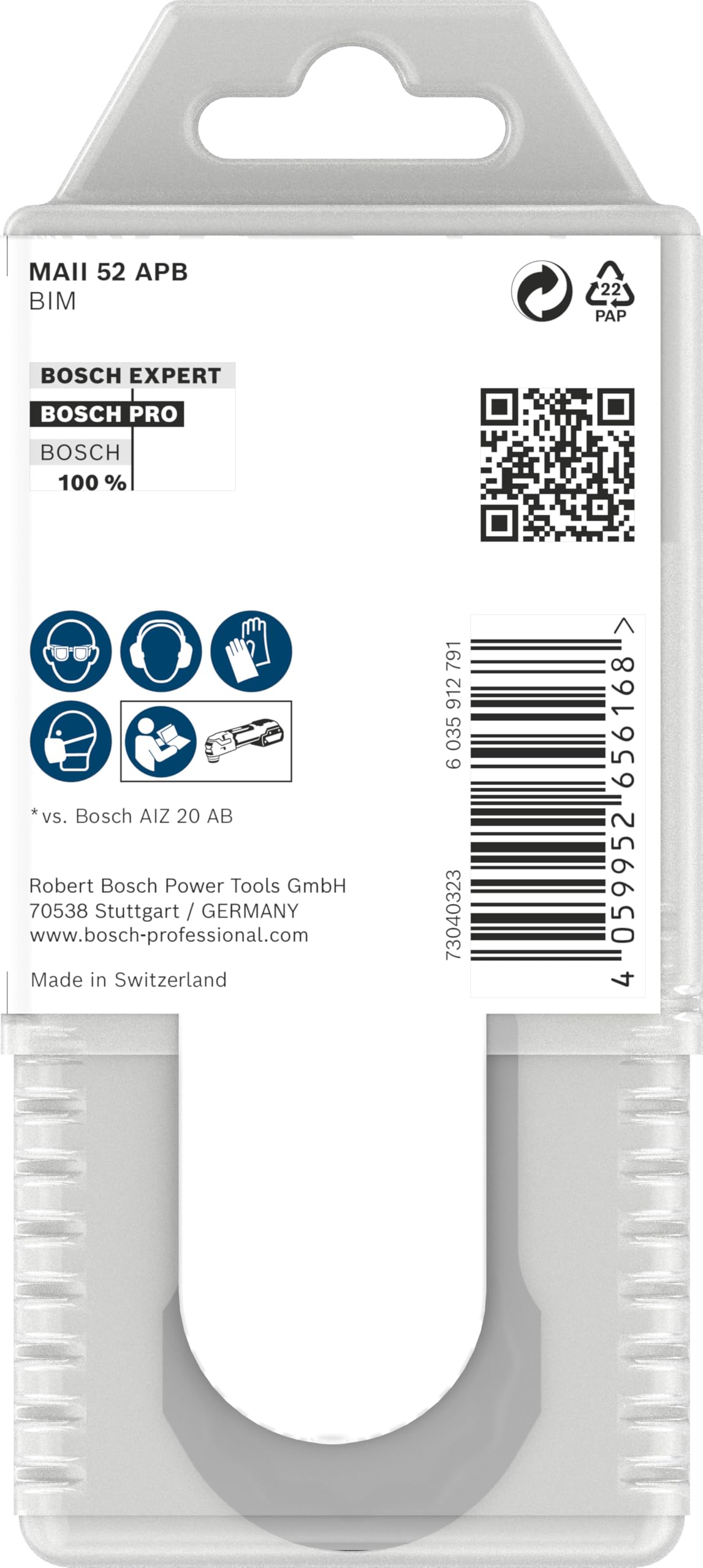 Bosch 10x Hoja multiherramienta PRO Multi Material MAII 52 APB (para Madera con clavos, Panel sándwich de metal, Anchura 52 mm, Professional Accesorios Multiherramienta)