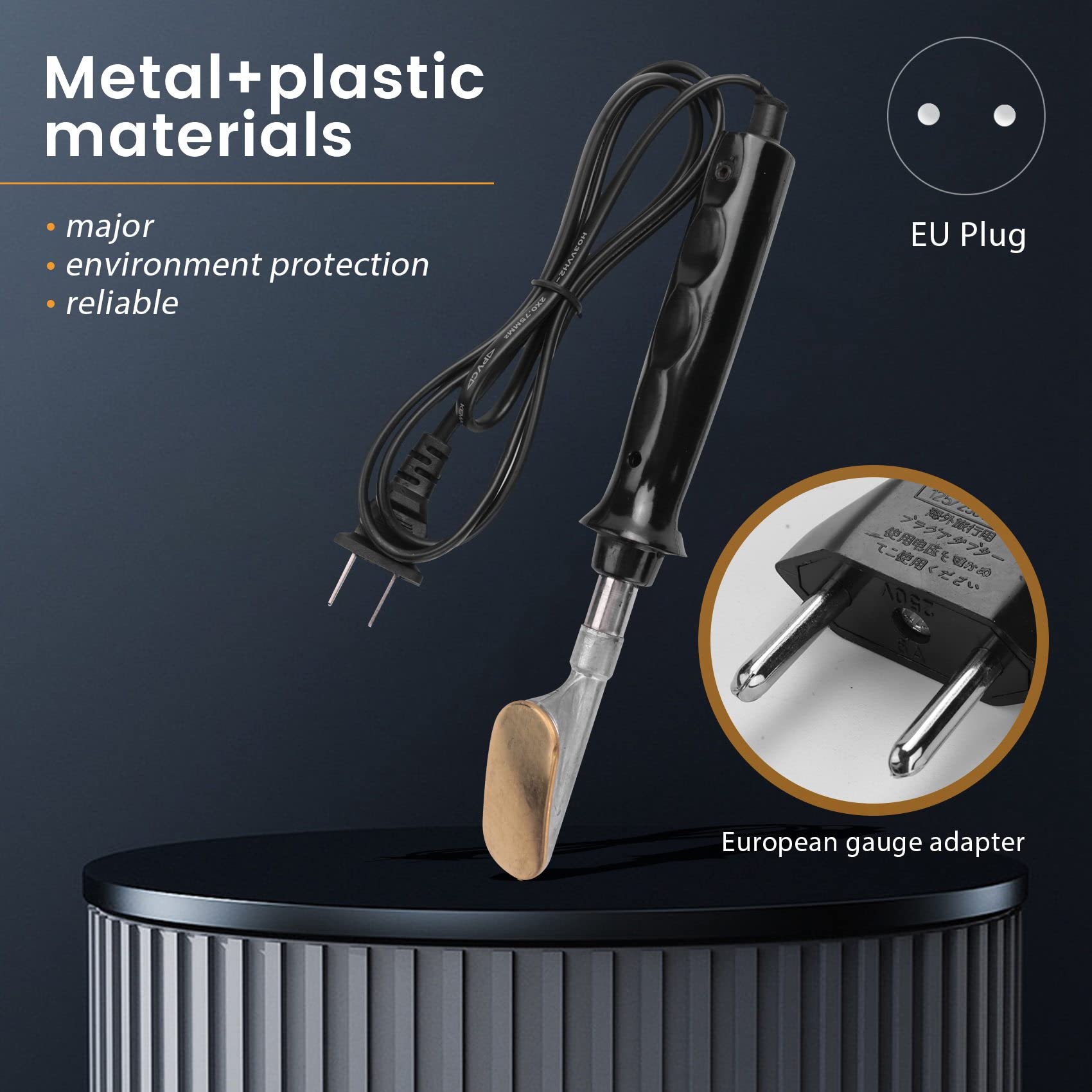 Saldatore Elettrico 50W Per Riparazione Paraurti - Con Punta Piatta E Spina EU