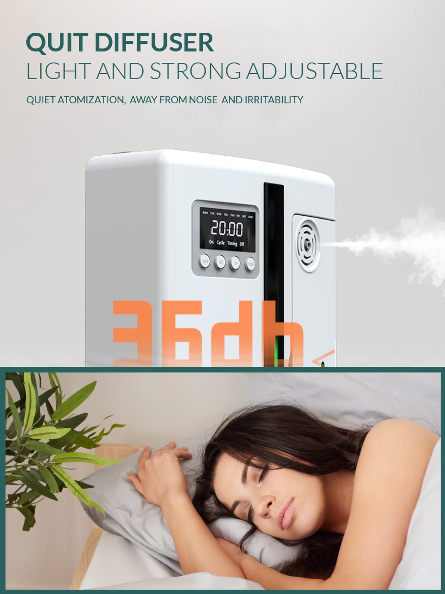 Professioneller Diffusor für ätherische Öle. Professioneller Duft-Lufterfrischer für Aromatherapie, Zuhause, Geschäfte. Diffusionsfläche von 50 bis 300 m²