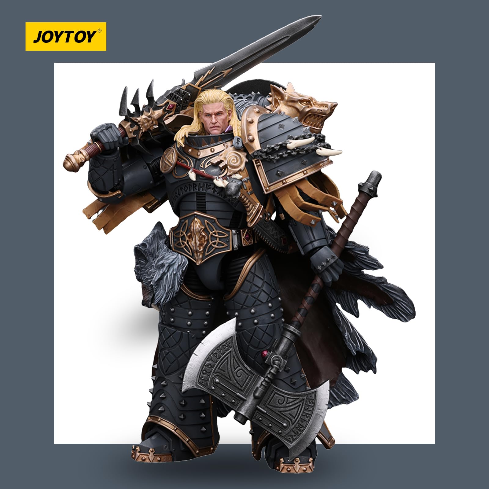 JOYTOY Warhammer 40k Space Wolves Leman Russ Primarch of the VIth Legion 1/18 Action Figure,Combining Collection Value And Fun Of Playing - Image 2